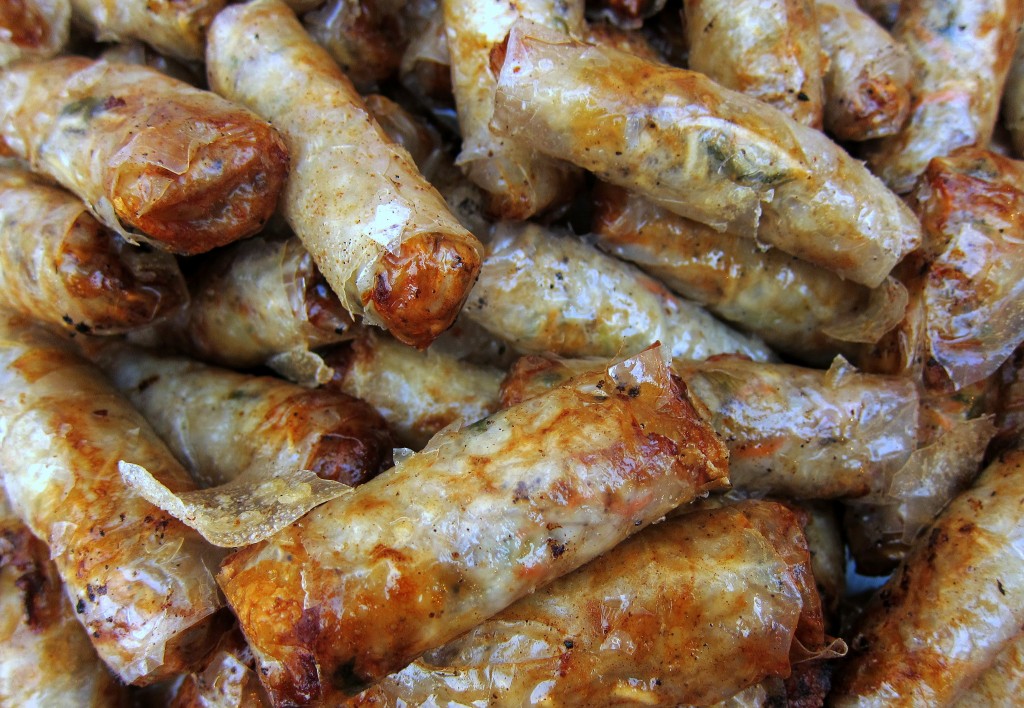 Fried pork springrolls from Laos Fried pork springrolls from Laos