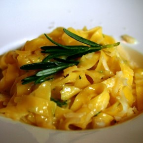 Gluten-free pasta with fresh rosemary