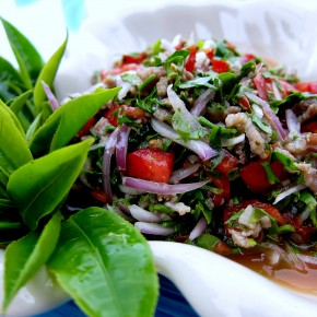 Incredible tea leaf salad at Ban Rak Tai.