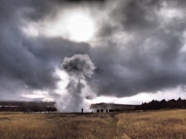 A geysir in Geysir, Iceland