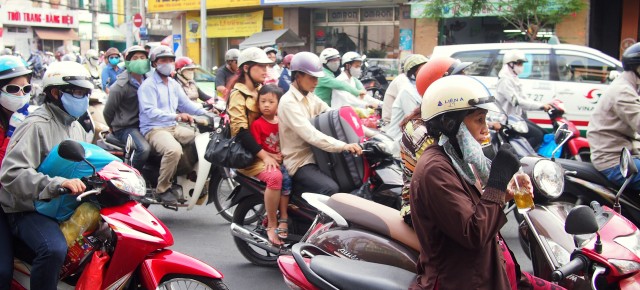 Motorbike traffic Vietnam